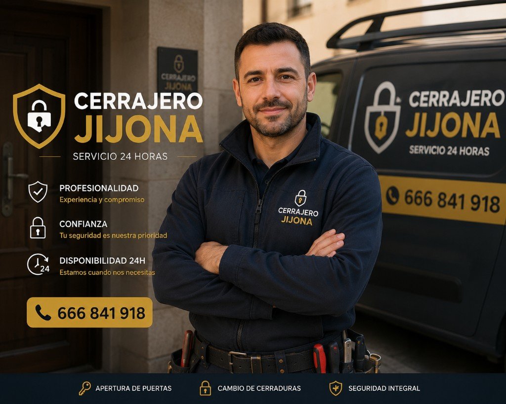 Carlos, cerrajero profesional en Jijona 24 horas. Apertura de puertas, cambio de cerraduras y seguridad integral.